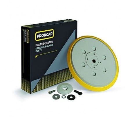 Plato Sd Para Lijadora Electrónica Polietileno Gris 150mm Velcro