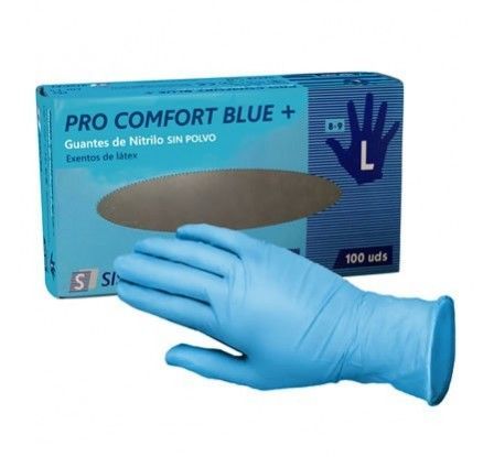 Blue Nitrile Gloves Blue Powder free