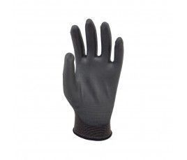 Nylon Supported Polyurethane Gloves Black