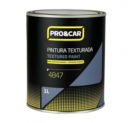 PINTURA TEXTURIZADA PARA PLÁSTICOS NEGRO (1 Lts.)